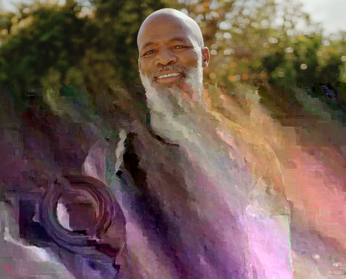 Older Man With Yoga Mat